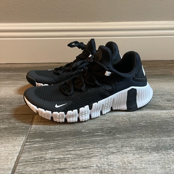 Nike Shoes - Nike Free Metcon 4 Black/White Womens Sneakers Size 9 CZ0596-010